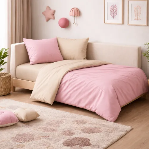 Комплект постельного белья JUNIOR Poplin Line 015 + 041 Honey - 1