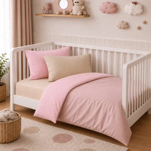 Комплект постельного белья Поплин BABY Poplin Line 018 + 015 Huskar - 1