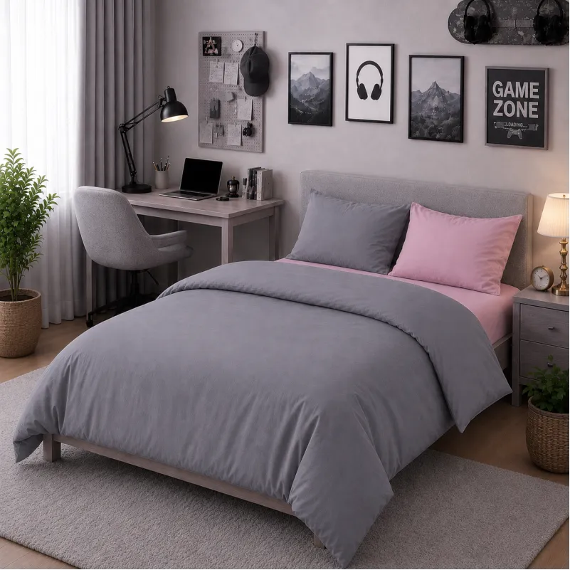 Комплект постільної білизни Поплін TEENAGER Poplin Line 041 + 056 Emerson