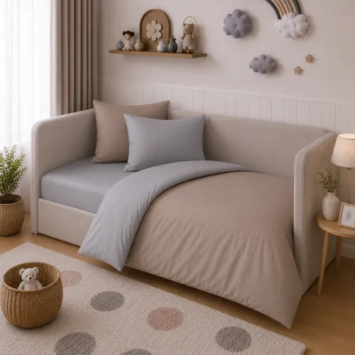 Комплект постельного белья JUNIOR Poplin Line 054 + 015 Cabading - 1