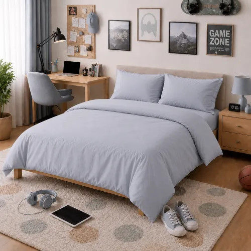 Комплект постельного белья TEENAGER Poplin Line "054 Light Gray"