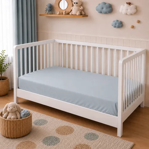 Комплект постільної білизни Поплін BABY Poplin Line "054 Light Gray" - 5