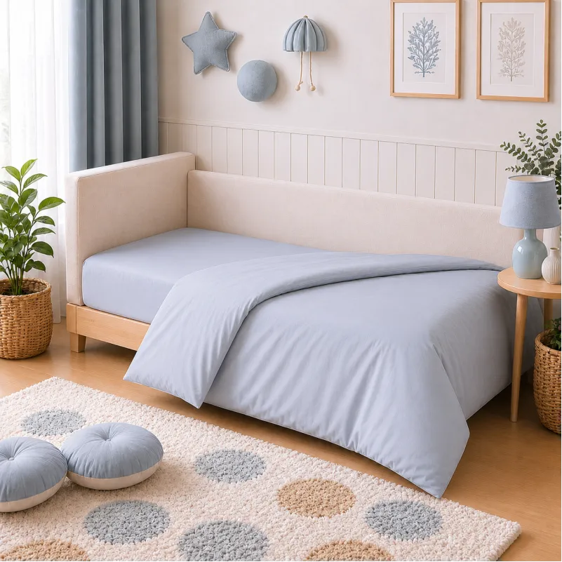Комплект постельного белья LITTLE KIDS Poplin Line "054 Light Gray" - 6