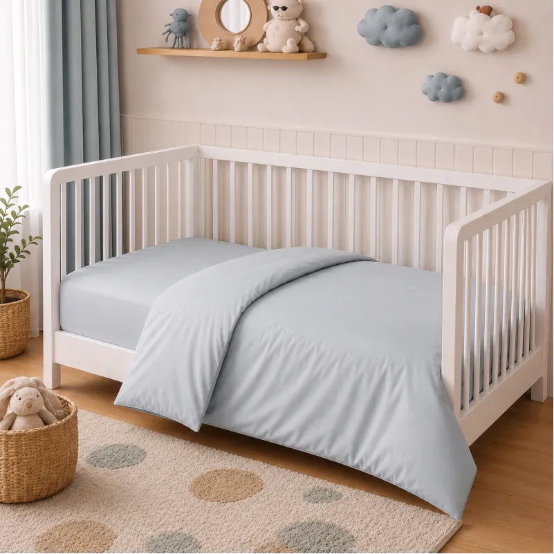 Комплект постільної білизни Поплін BABY Poplin Line "054 Light Gray" Фото - 7