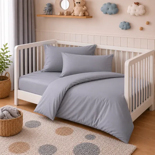 Комплект постільної білизни Поплін BABY Poplin Line "056 Smoky" - 1