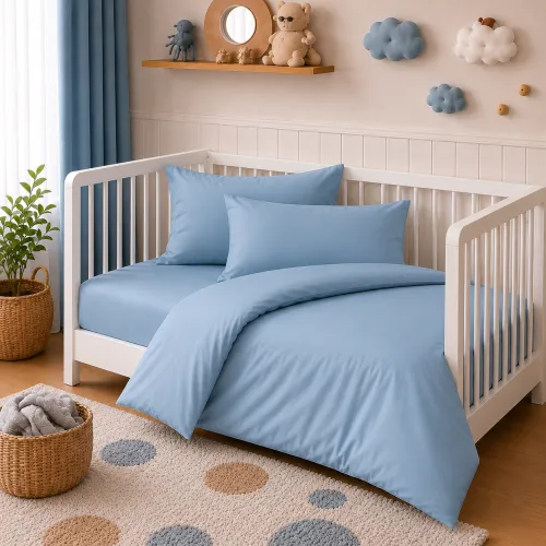 Комплект постельного белья Поплин BABY Poplin Line "067 Green wave" - 1