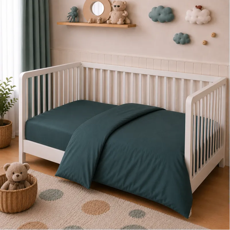 Комплект постільної білизни Поплін BABY Poplin Line "091 Emerald" Фото - 7