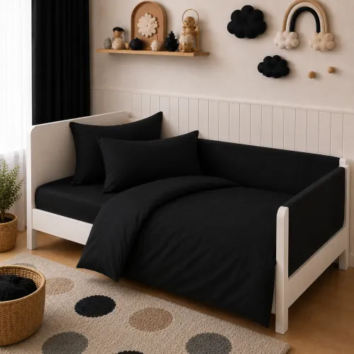 Комплект постельного белья LITTLE KIDS Poplin Line "099 Black"