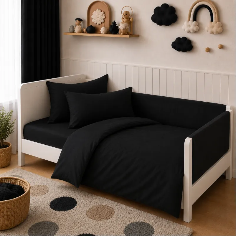 Комплект постельного белья LITTLE KIDS Poplin Line "099 Black"