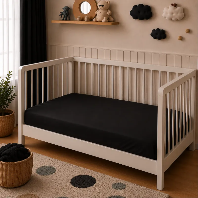Комплект постільної білизни Поплін BABY Poplin Line "099 Black" Фото - 7