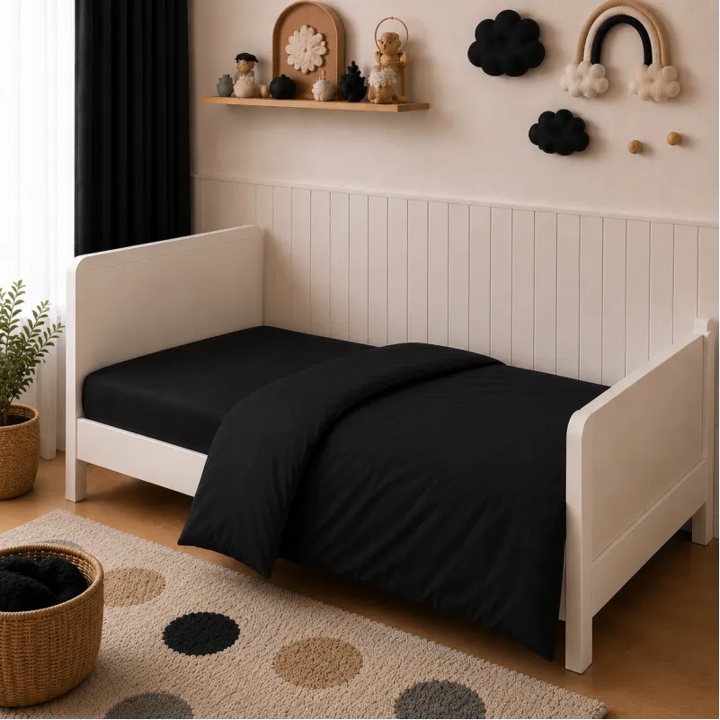 Комплект постельного белья LITTLE KIDS Poplin Line "099 Black" - 5