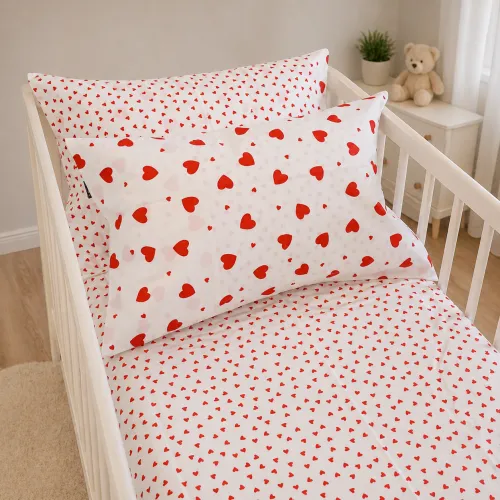 Комплект постельного белья Поплин BABY Poplin Line Kids 01 Little hearts - 5