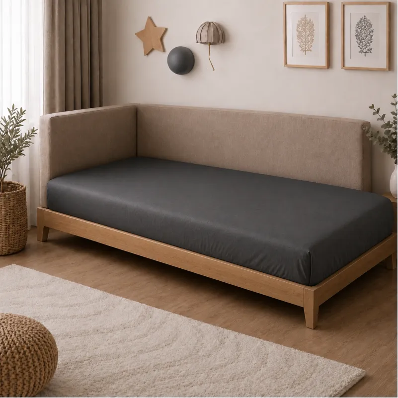 Комплект постельного белья Сатин JUNIOR Satin Light Pro 10-005 Dark Gray Фото - 6