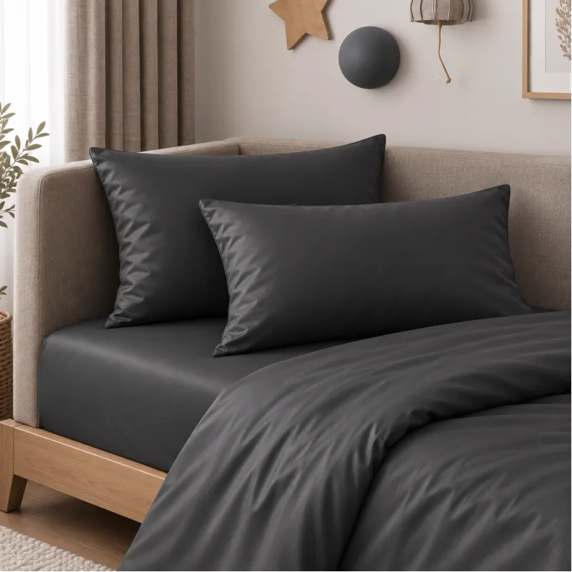 Комплект постельного белья Сатин JUNIOR Satin Light Pro 10-005 Dark Gray - 4