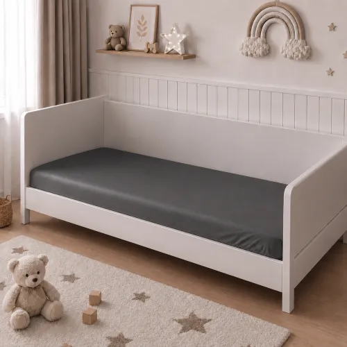 Комплект постельного белья Сатин LITTLE KIDS Satin Light Pro 10-005 Dark Gray - 5