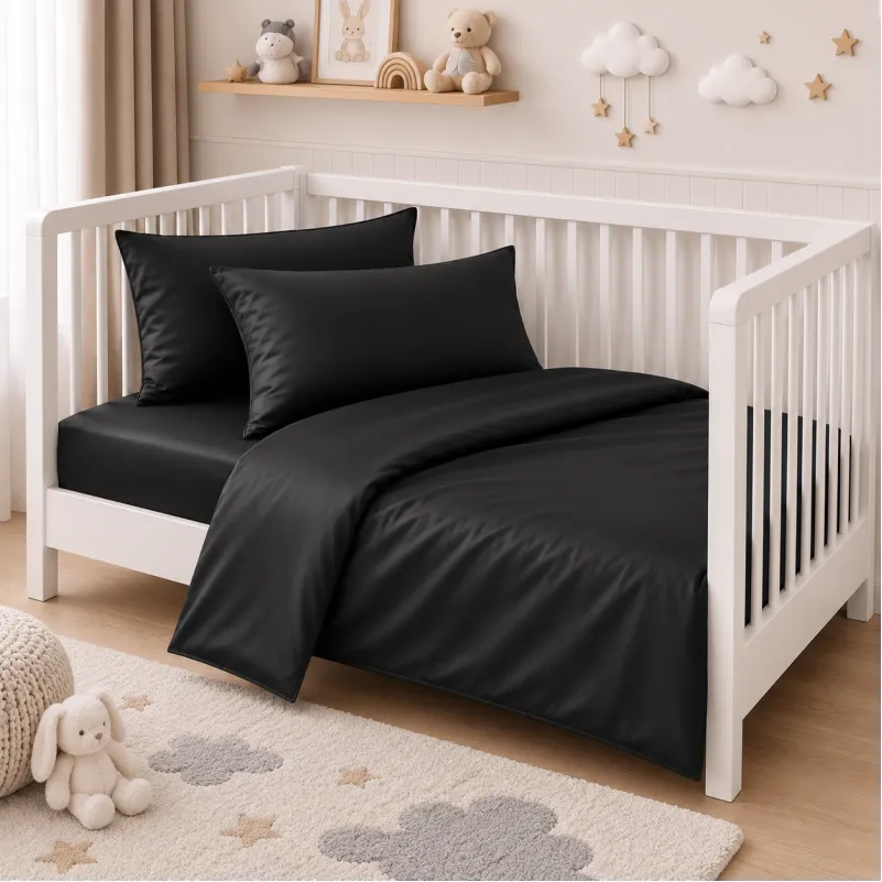 Комплект постільної білизни Сатин BABY Satin Light Pro 10-006 Black