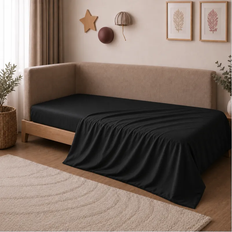 Комплект постельного белья Сатин TEENAGER Satin Light Pro 10-006 Black - 4