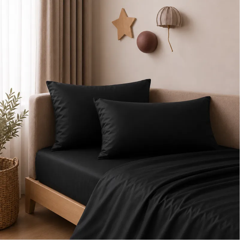 Комплект постельного белья Сатин TEENAGER Satin Light Pro 10-006 Black Фото - 6
