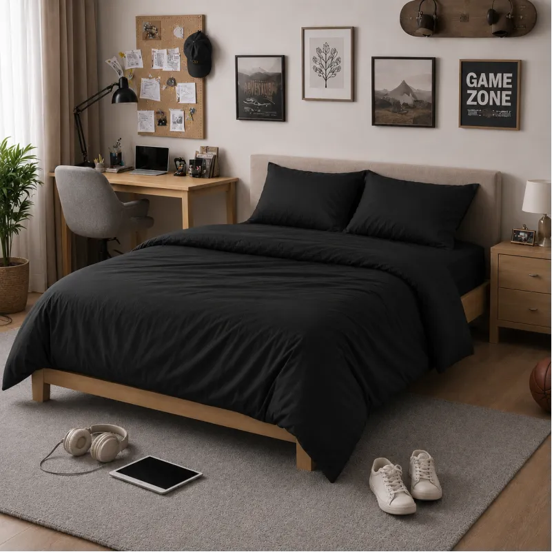 Комплект постельного белья Сатин TEENAGER Satin Light Pro 10-006 Black