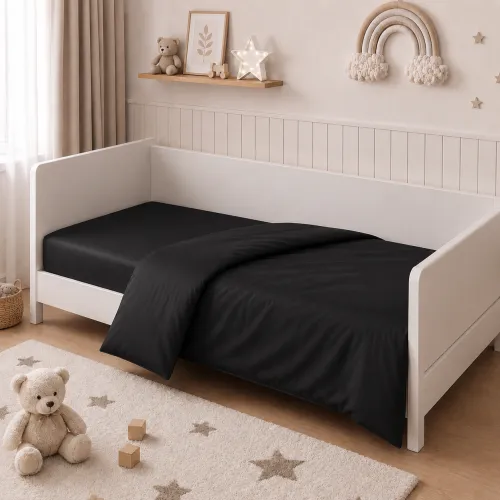 Комплект постільної білизни Сатин LITTLE KIDS Satin Light Pro 10-006 Black - 5