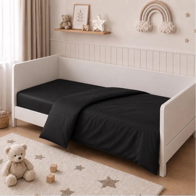 Комплект постельного белья Сатин LITTLE KIDS Satin Light Pro 10-006 Black - 4