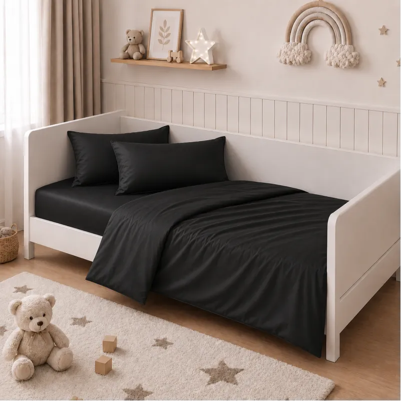 Комплект постельного белья Сатин LITTLE KIDS Satin Light Pro 10-006 Black