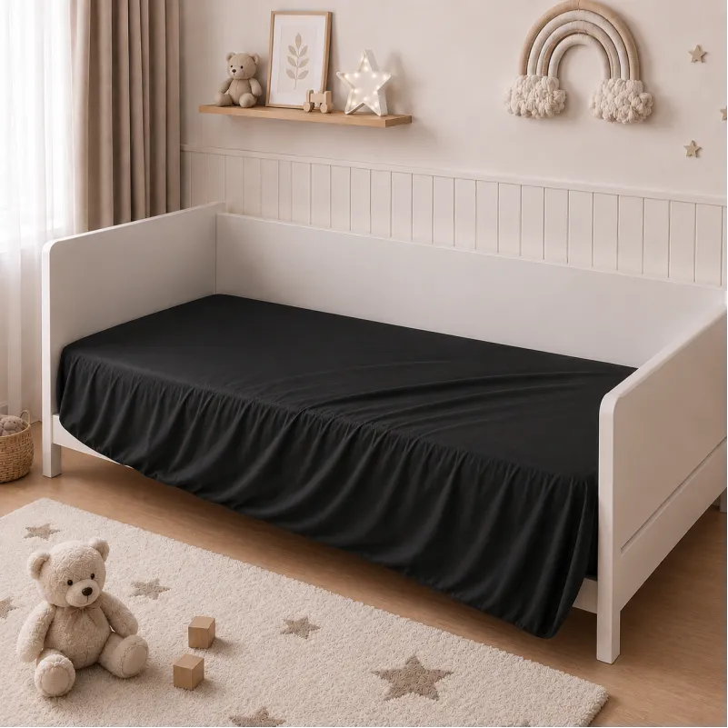 Комплект постельного белья Сатин LITTLE KIDS Satin Light Pro 10-006 Black Фото - 6