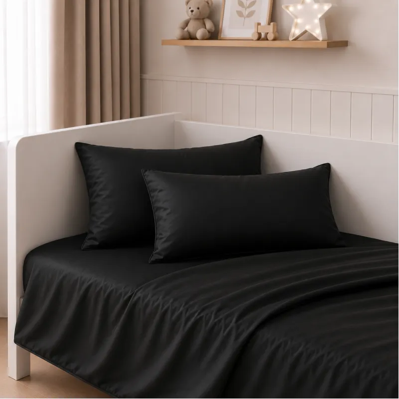 Комплект постельного белья Сатин LITTLE KIDS Satin Light Pro 10-006 Black Фото - 7