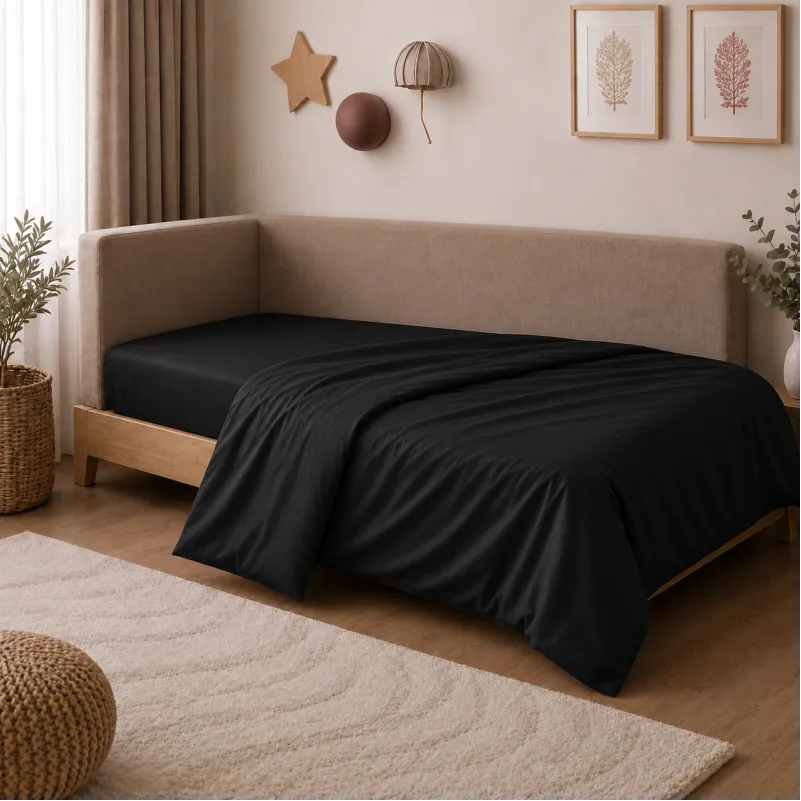 Комплект постельного белья Сатин TEENAGER Satin Light Pro 10-006 Black Фото - 7
