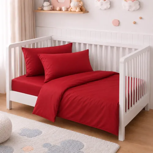 Комплект постельного белья Сатин BABY Satin Light Pro 10-007 Red - 1