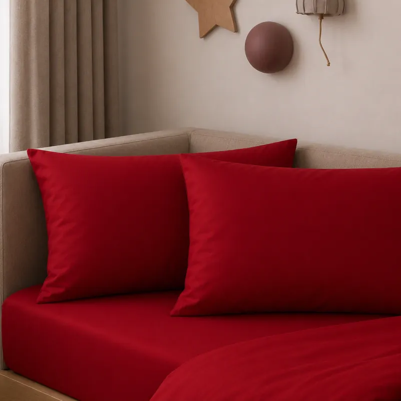 Комплект постільної білизни Сатин JUNIOR Satin Light Pro 10-007 Red - 4