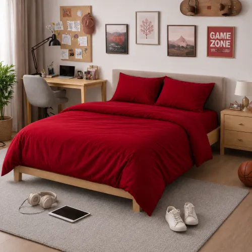 Комплект постельного белья Сатин TEENAGER Satin Light Pro 10-007 Red - 1