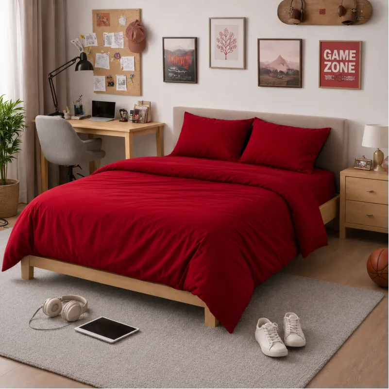 Комплект постільної білизни Сатин TEENAGER Satin Light Pro 10-007 Red