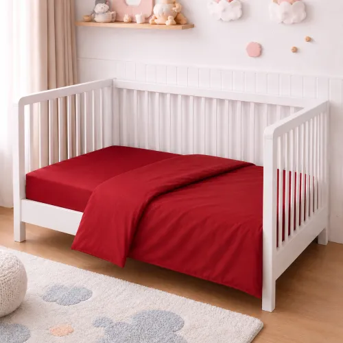 Комплект постельного белья Сатин BABY Satin Light Pro 10-007 Red - 5