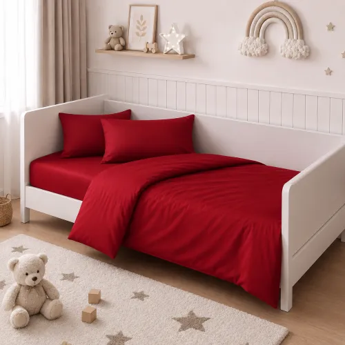 Комплект постельного белья Сатин LITTLE KIDS Satin Light Pro 10-007 Red - 1