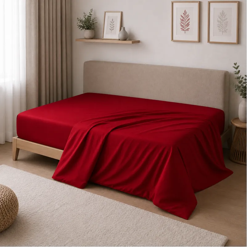 Комплект постільної білизни Сатин JUNIOR Satin Light Pro 10-007 Red Фото - 7