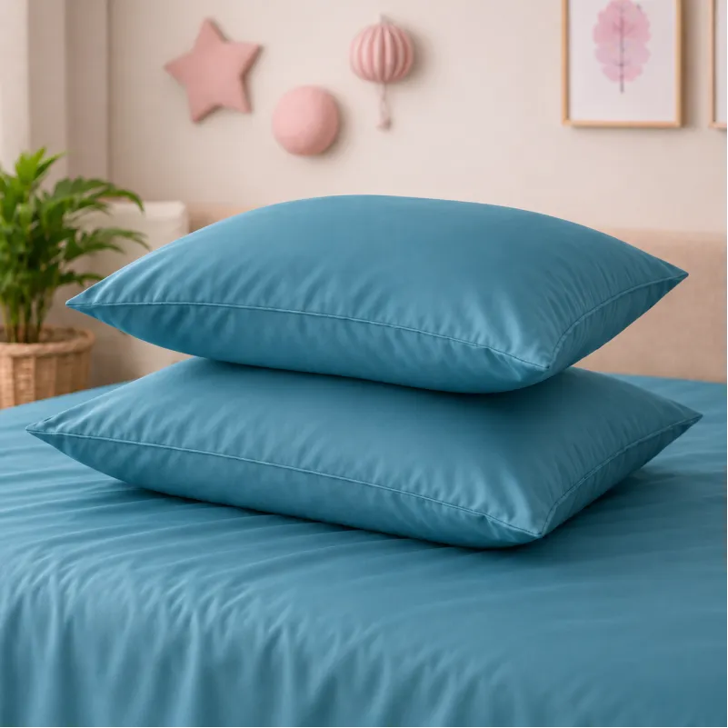 Комплект постільної білизни Сатин JUNIOR Satin Light Pro 10-008 Blue Фото - 6