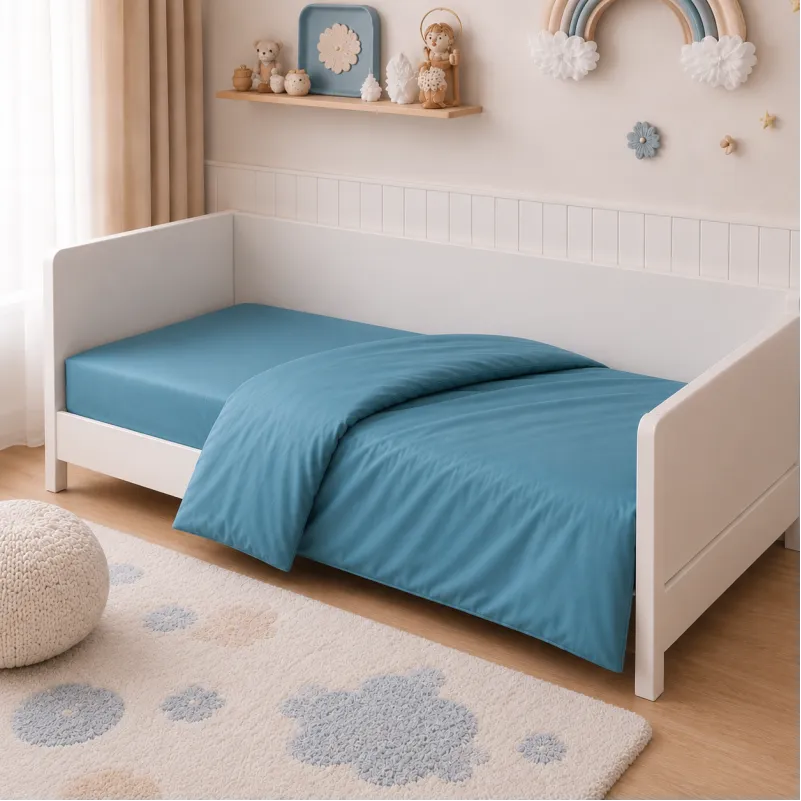 Комплект постельного белья Сатин LITTLE KIDS Satin Light Pro 10-008 Blue Фото - 6