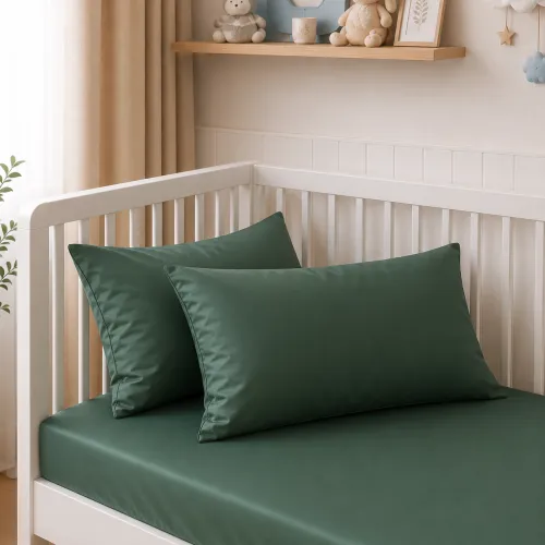Комплект постельного белья Сатин BABY Satin Light Pro 10-009 Green - 5