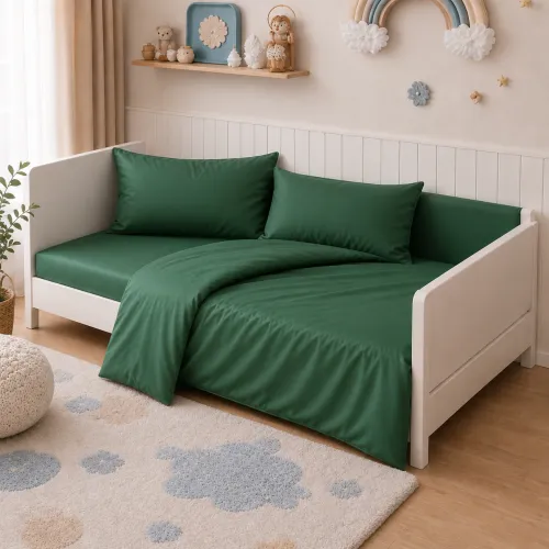 Комплект постельного белья Сатин LITTLE KIDS Satin Light Pro 10-009 Green - 1