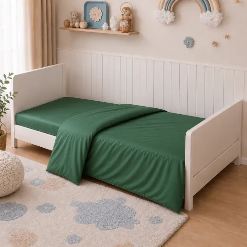 Комплект постельного белья Сатин LITTLE KIDS Satin Light Pro 10-009 Green - 5