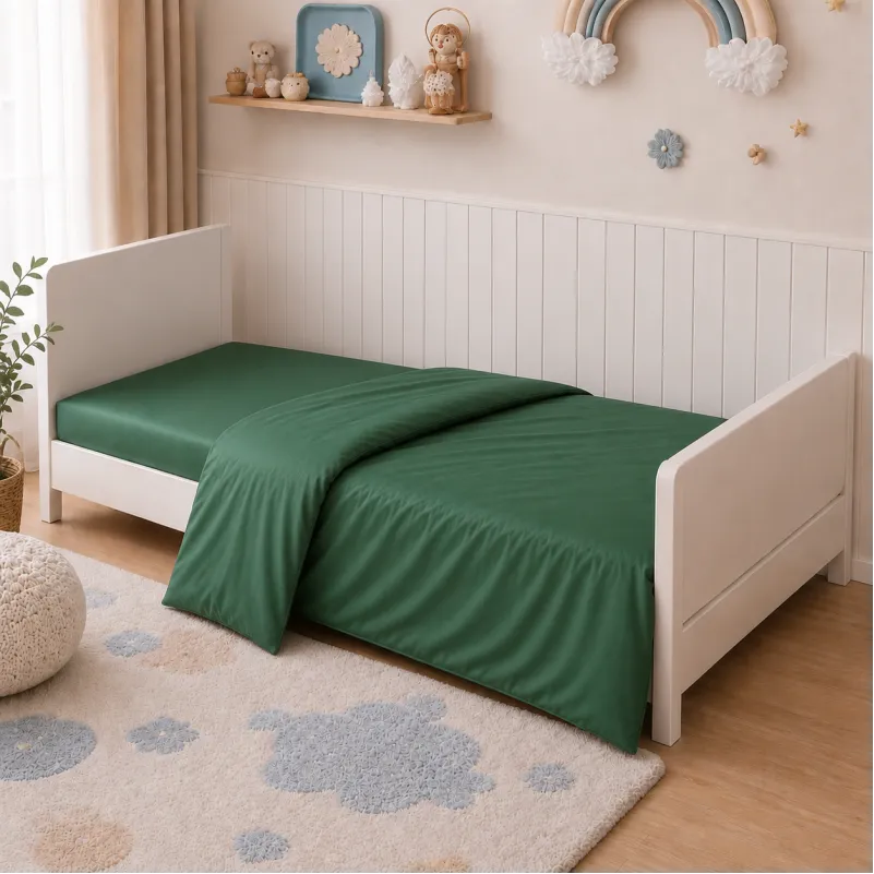 Комплект постельного белья Сатин LITTLE KIDS Satin Light Pro 10-009 Green - 4