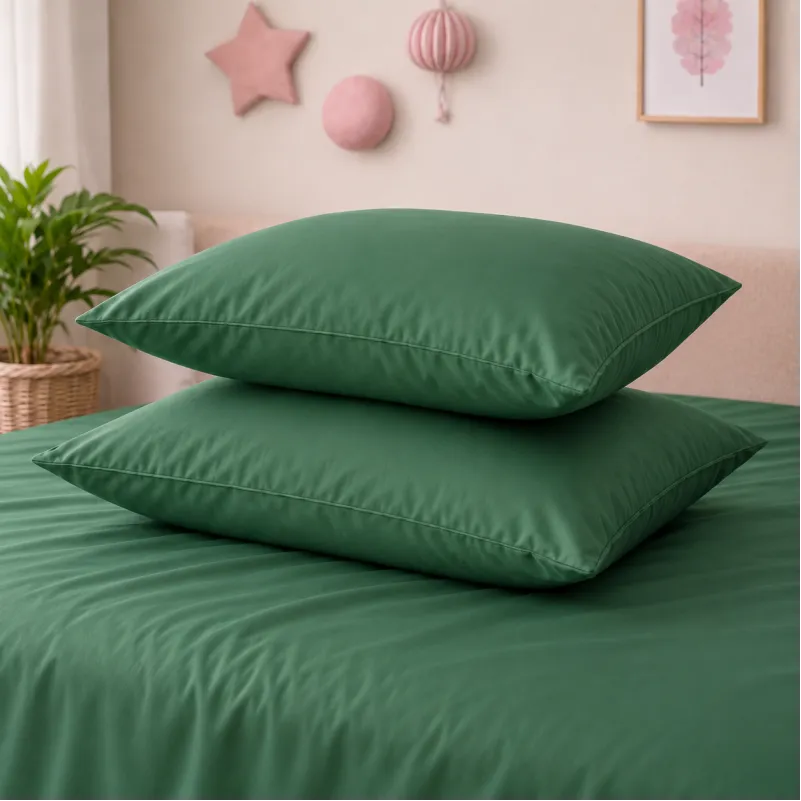 Комплект постільної білизни Сатин JUNIOR Satin Light Pro 10-009 Green - 4