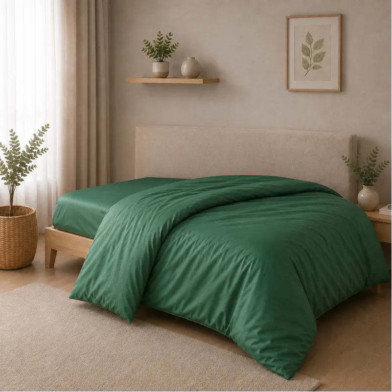 Комплект постільної білизни Сатин JUNIOR Satin Light Pro 10-009 Green Фото - 6