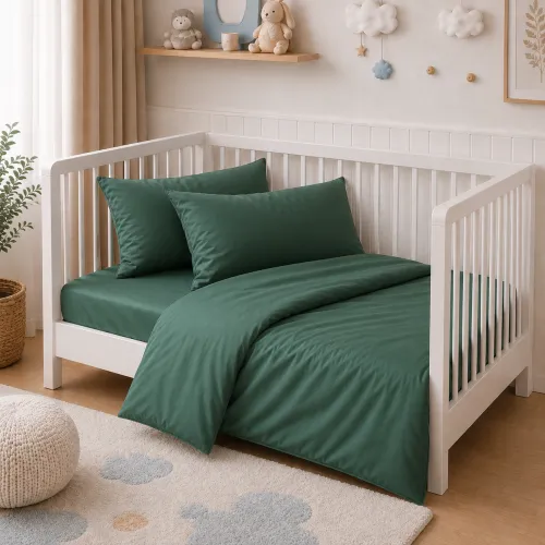 Комплект постельного белья Сатин BABY Satin Light Pro 10-009 Green - 1
