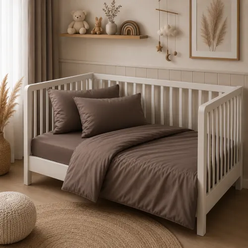 Комплект постельного белья Сатин BABY Satin Light Pro 10-010 Brown - 1