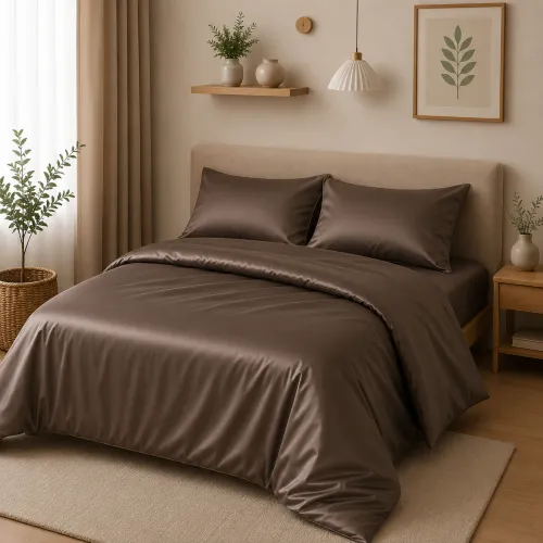 Комплект постільної білизни Сатин TEENAGER Satin Light Pro 10-010 Brown - 1