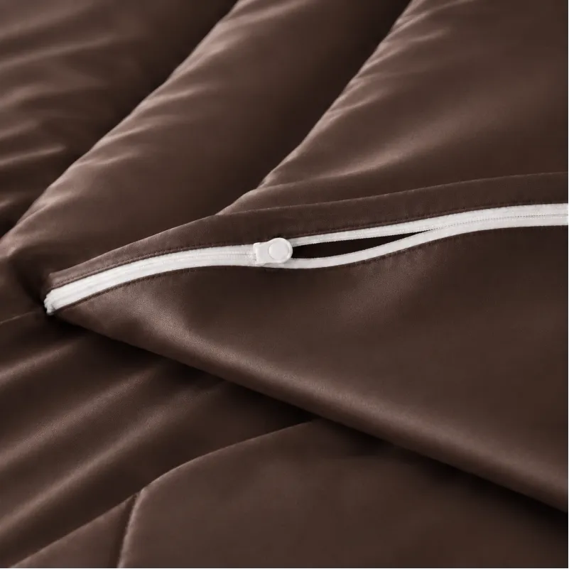 Комплект постільної білизни Сатин JUNIOR Satin Light Pro 10-010 Brown Фото - 9