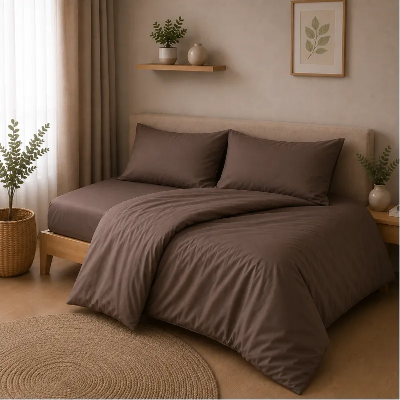 Комплект постільної білизни Сатин JUNIOR Satin Light Pro 10-010 Brown
