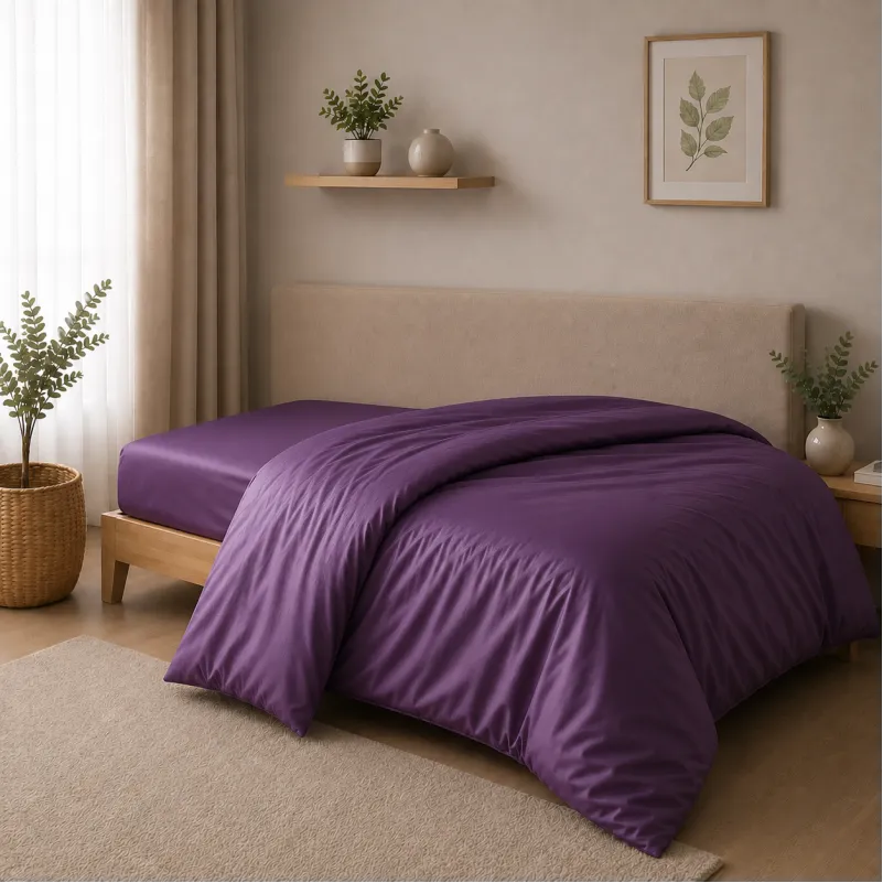 Комплект постільної білизни Сатин JUNIOR Satin Light Pro 10-012 Violet Фото - 7